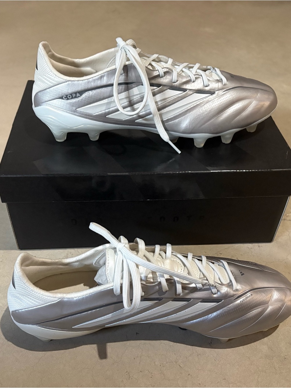 adidas Copa Pure II Elite FG Soccer Cleats Silver/White JS2423 US 10